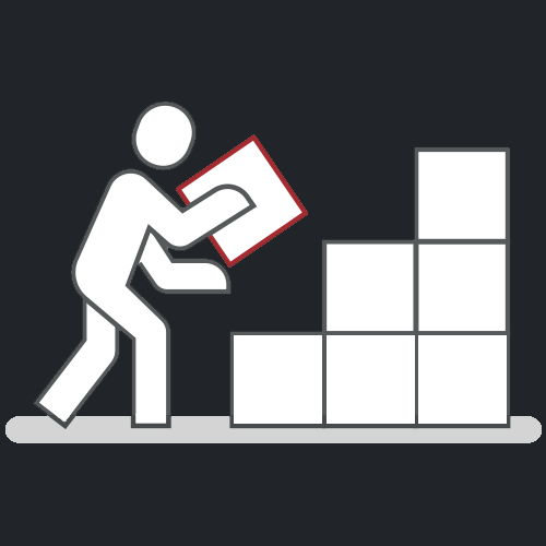 Person Stacking Boxes